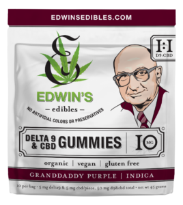 Granddaddy Purple - Indica – Delta 9 THC Gummies with Edwin's Edibles & Elixirs.