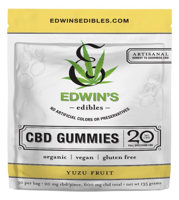 Yuzu Fruit - Organic CBD Gummies with Edwin's Edibles & Elixirs.