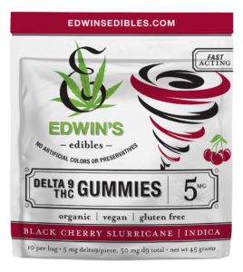 Black Cherry Slurricane - Indica – Delta 9 THC Fast Acting Gummies with Edwin's Edibles & Elixirs.