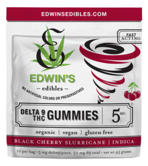 Black Cherry Slurricane - Indica – Delta 9 THC Fast Acting Gummies with Edwin's Edibles & Elixirs.
