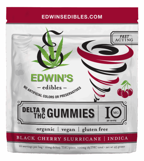 Black Cherry Slurricane - Indica – Delta 9 THC Fast Acting Gummies - 10mg - front
