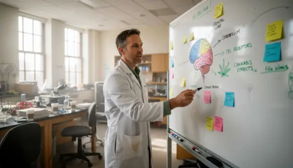 Neuroscientist explains THC and brain diagram. How THC Works In the Body: A 2026 Guide to Effects with Edwin's Edibles & Elixirs.